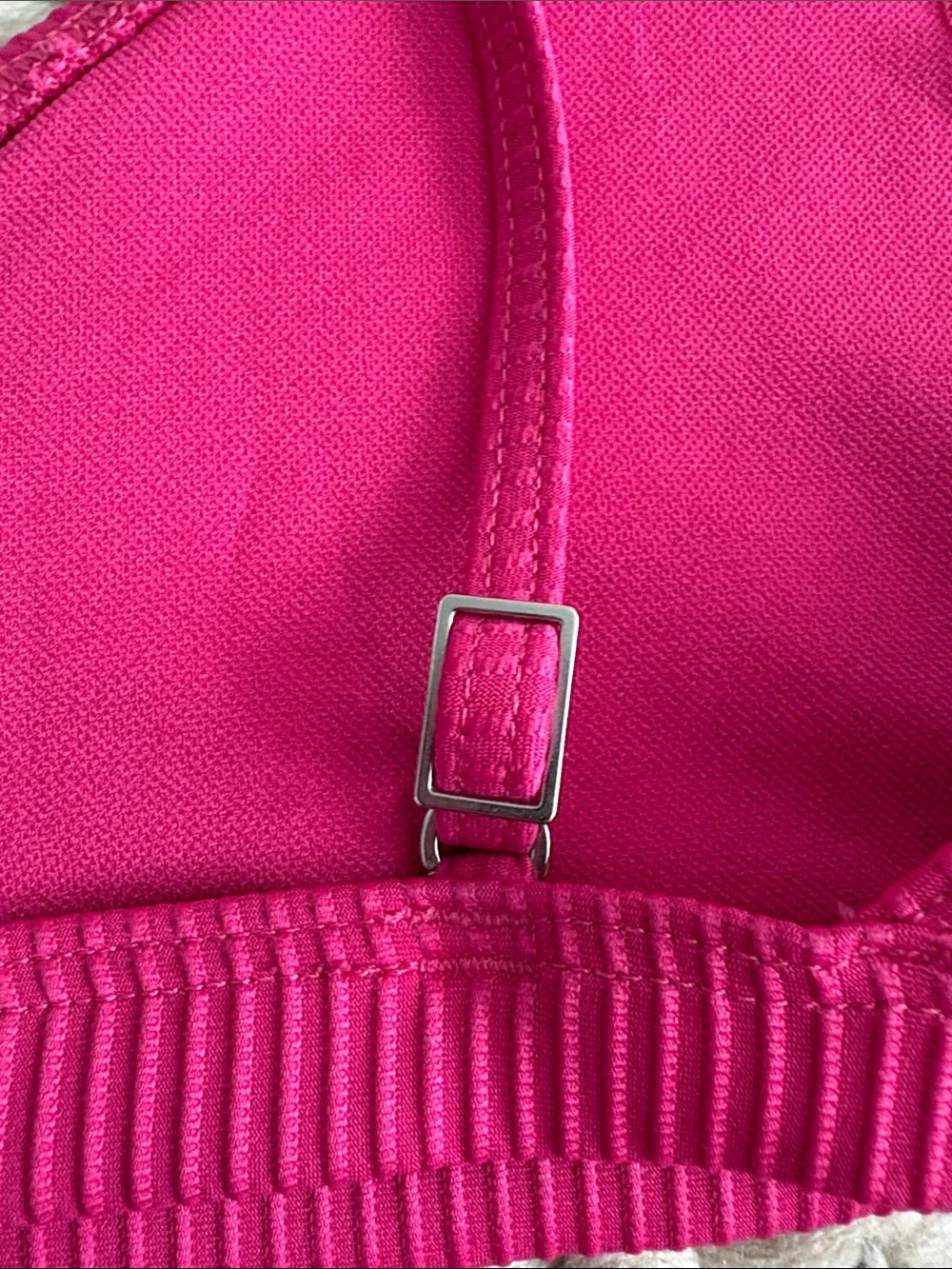 Abercrombie & Fitch Hot Pink Ribbed Bikini Set
